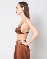 Soutien-Gorge Sans Fil en Soie Satinée 100% Doux et Respirant